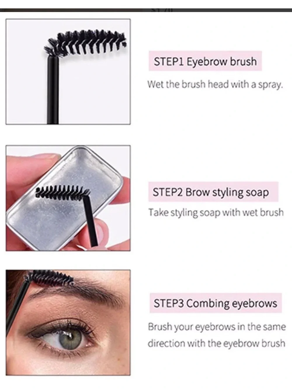 Sparq Haus Beauty Eyebrow Soap with Brush - Waterproof Long Lasting Styling